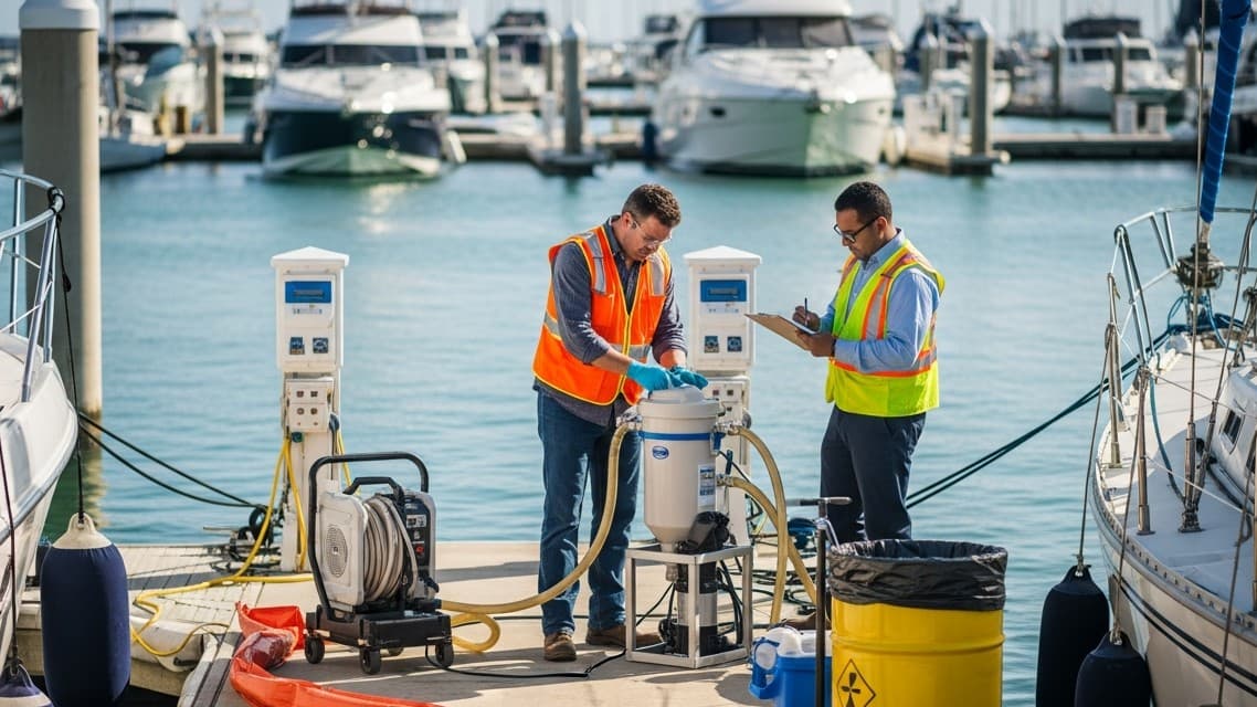 Waste management systems (solid, hazardous, fish waste, recycling)